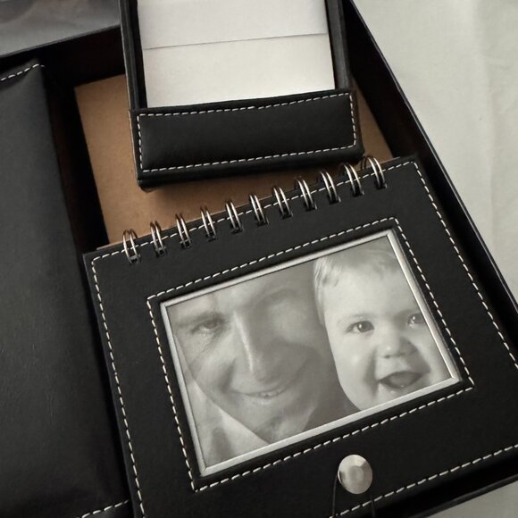 Vintage Carlton Cards Set Photo Albums and Note pad Black with original box - Picture 5 of 13